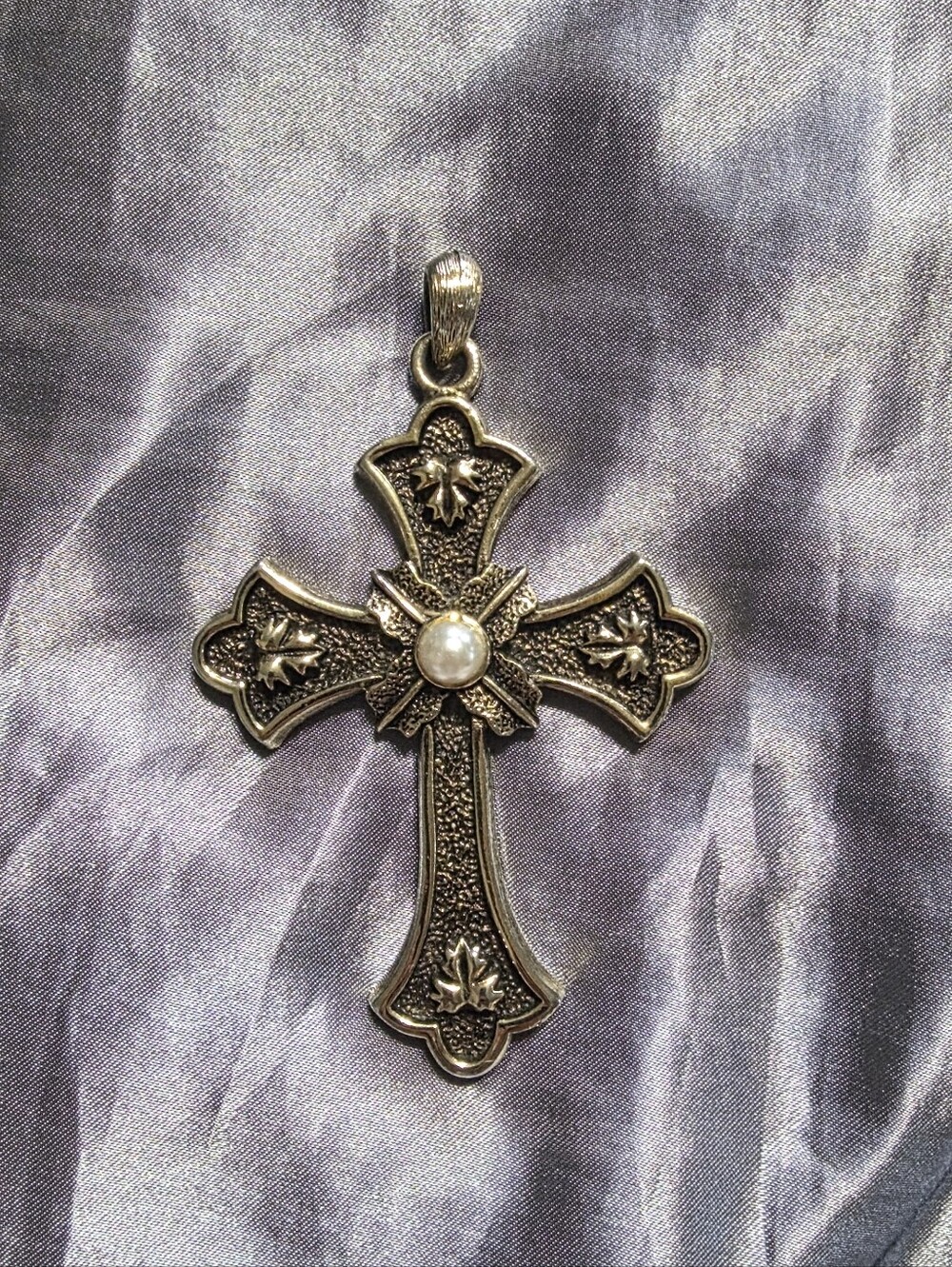 Vintage Sarah Coventry "Peace" Cross Limited Edition 1975 Large Pendant